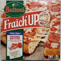 Mängden socker i BUITONI FRAICH'UP LITTLE ITALY pizza surgelée Pepperoni Deluxe 550g