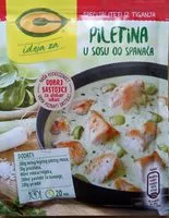 Mängden socker i C ideja za piletina u sosu od spanaća