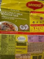 Mängden socker i Coconut milk powder mix