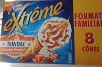 Mängden socker i Glaces Sundae caramel fondant Extrême