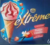 Mängden socker i extrême Fraise-Vanille sauce aux fruits rouges x6