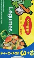 Mängden socker i MAGGI Bouillon KUB Légumes 18+3 offerts - 180g+30g=