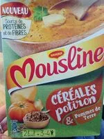 Mängden socker i MOUSLINE Purée céréales, potiron et pommes de terre - 2 sachets de 3/4 personnes - 2x100G