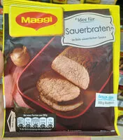 Mängden socker i Maggi Fix Sauerbraten