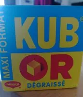 Mängden socker i Kub or dégraissé