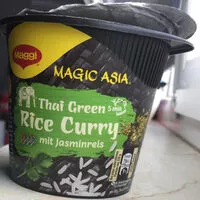 Mängden socker i Magic Asia Thai Green Rice Curry mit Jasminreis
