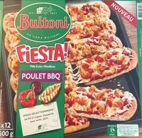 Mängden socker i BUITONI FIESTA pizza surgelée Poulet Barbecue 500g