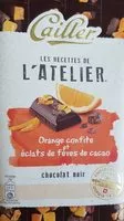 Mängden socker i Chocolat noir orange confite et éclats de fèves de cacao
