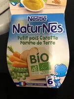 Mängden socker i NESTLE NATURNES BIO Petits Pots Bébé Petits Pois Carotte Pomme de Terre 2x130g -Dès 6 mois