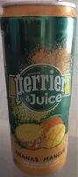 Mängden socker i PERRIER & JUICE eau gazeuse aromatisée ananas mangue 33cl
