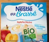 Mängden socker i NESTLE P'TIT BRASSE BIO Pomme Pêche 4 x 90g - Dès 6 mois