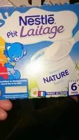 Mängden socker i NESTLE P'TIT LAITAGE Saveur Nature 4 x 100g