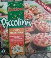 Mängden socker i BUITONI PICCOLINIS Mini-Pizzas Surgelées Mexicana 270g (9 pièces)