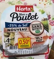 Mängden socker i Blanc de poulet -25% de sel