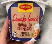Mängden socker i Quicklunch Hörnli Rahmsauce