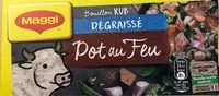 Mängden socker i MAGGI Bouillon KUB Pot-au-feu Dégraissé x12 cubes - 120g