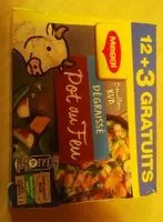 Mängden socker i MAGGI Bouillon KUB Pot-au-feu Dégraissé x12+3 cubes Offerts