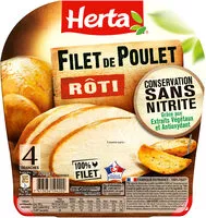 Mängden socker i HERTA Filet de poulet rôti cons.sans nitrite