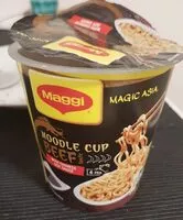 Mängden socker i Noodle cup beef taste