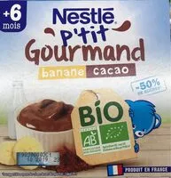Mängden socker i Nestlé p'tit gourmand banane cacao