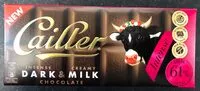 Mängden socker i Cailler intense dark & creamy milk chocolate