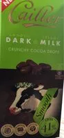 Mängden socker i Cailler dark & milk crunchy cocoa drops