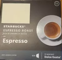 Mängden socker i STARBUCKS By NESPRESSO Espresso Roast 12 Capsules 66g