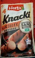 Mängden socker i Knacki grillé sans nitrite