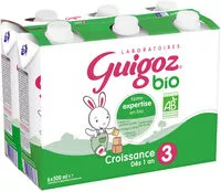 Mängden socker i GUIGOZ 3 Pbio 6 x 500ml