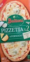 Mängden socker i BUITONI PIZZETTA pizza surgelée 4 Formaggi 2X185g