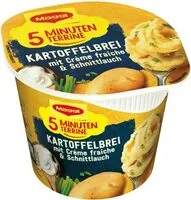 Mängden socker i Kartoffelbrei mit Crème fraîche und Schnittlauch