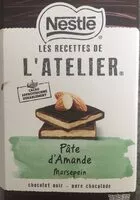 Mängden socker i LES RECETTES DE L'ATELIER. Pâte d'amande CHOCOLAT NOIR PURE CHOCOLADE MET MARSEPEIN