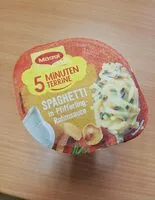 Mängden socker i 5 Minuten Terrine Spaghetti in Pfifferling-Rahmsauce