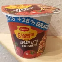 Mängden socker i 5 Minuten Terrine Spaghetti Bolognese