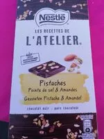 Mängden socker i NESTLE L'ATELIER Noir Pistache Amande 115g
