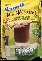 Mängden socker i NESQUIK Instant Cocoa ALL NATURAL SUCRE CANNE 400g