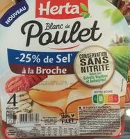 Mängden socker i Blanc de Poulet -25 % de Sel à la Broche sans nitrite
