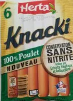 Mängden socker i KNACKI POULET conservation sans nitrite