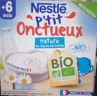 Mängden socker i NESTLE P'TIT ONCTUEUX BIO Nature au Sucre de Canne 4x90g