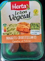 Mängden socker i Nuggets croustillants Carottes et Potiron