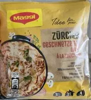 Mängden socker i Zürich Geschnetzeltes