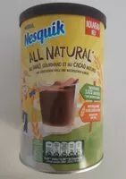 Mängden socker i NESQUIK ALL NATURAL malté 400g