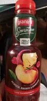 Mängden socker i Granini sensation pêche ananas framboise
