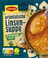 Mängden socker i orientalische Linsensuppe