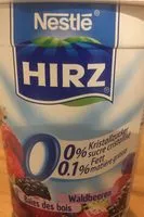 Mängden socker i Hirz - Yaourt Baies des Bois