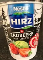 Mängden socker i Hirz Yogourt fraise lime