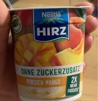 Mängden socker i Hirz Yaourt pêche-mangue