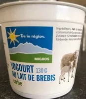Mängden socker i Yogourt cerise au lait de brebis
