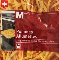Mängden socker i Pommes Allumettes