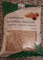 Mängden socker i Haselnüsse Gemahlen